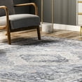 nuLOOM Elsa Floral Blossom Machine Washable Area Rug, 5' x 8', Blue ...