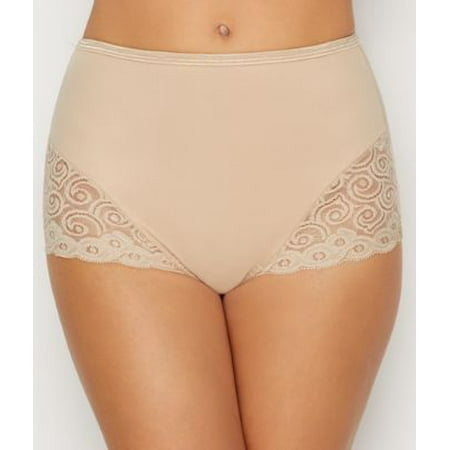 

Women s Bali X054 Microfiber and Lace Shaping Brief Panty - 2 Pack (Black/Black XL)