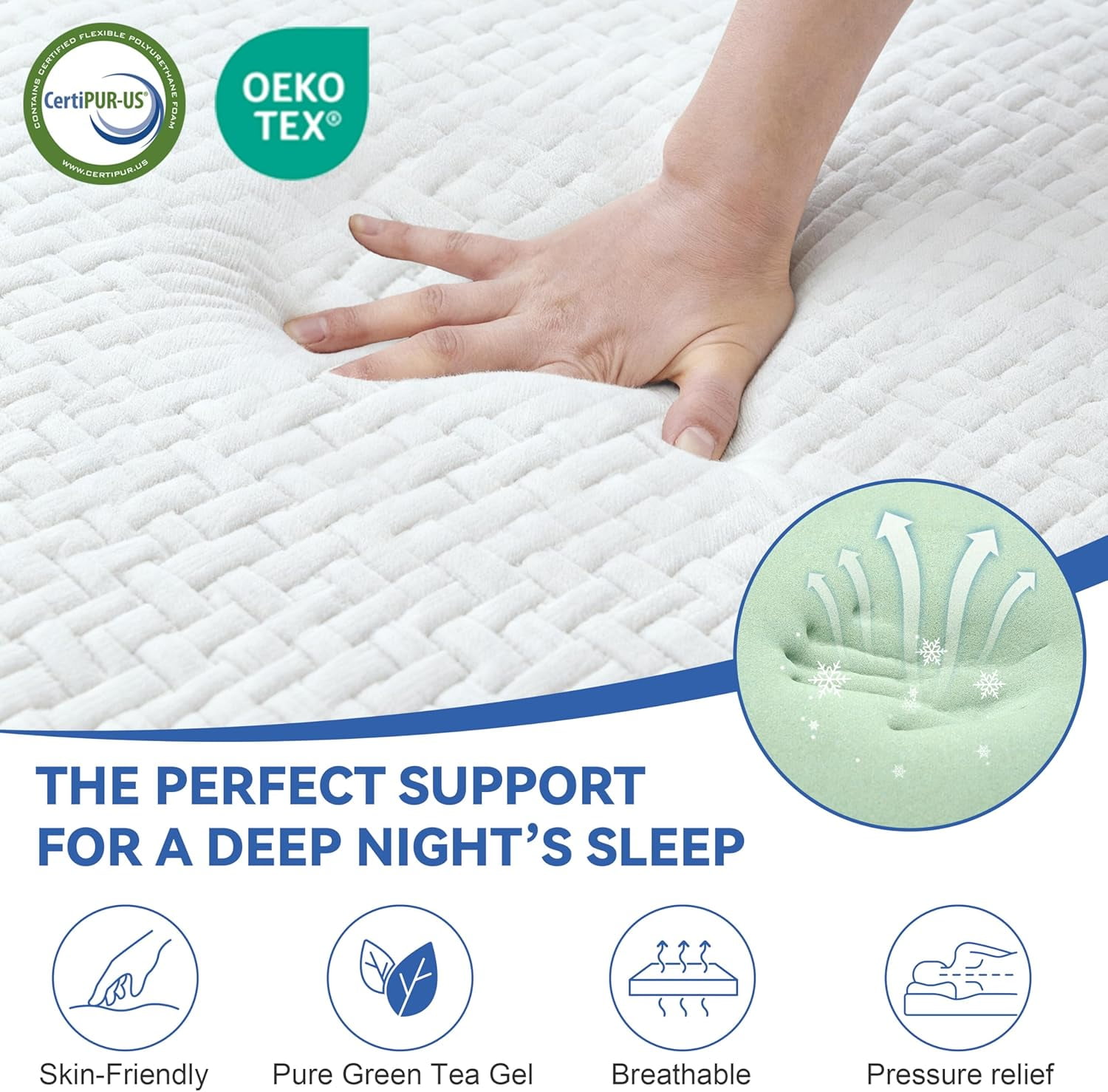 GLZ'HOME Full Size 8 Inch Gel Top Memory Foam Mattress, Medium Firm, Vacuum Compressed for Kids' Rooms, Dormitories, RVs & Bunk Beds, Breathable for Cooler Sleep