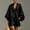 Black, variant on Morttic Women's Solid Color Batwing Sleeve 2 Piece Set – V-Neck Top & Loose Shorts with Pockets Casual Summer Outfit Apricot,S