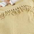 thumbnail image 6 of Home Soft Things Reversible Tweed Throw Blanket, Super Soft & Cozy - Light Camel, 50x60", 6 of 8