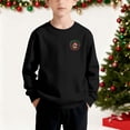 thumbnail image 1 of Sudadera sin capucha para niños, con estampado navideño, cuello redondo, manga larga, forro polar, para niños de talla mediana a grande, blusa de poliéster para niños., 1 of 5