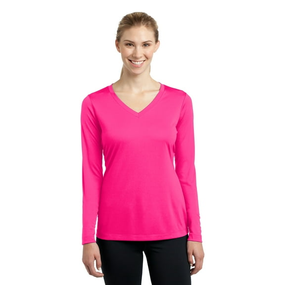 Sport-Tek LST353LS Ladies Long Sleeve V-Neck PosiCharge Competitor Tee