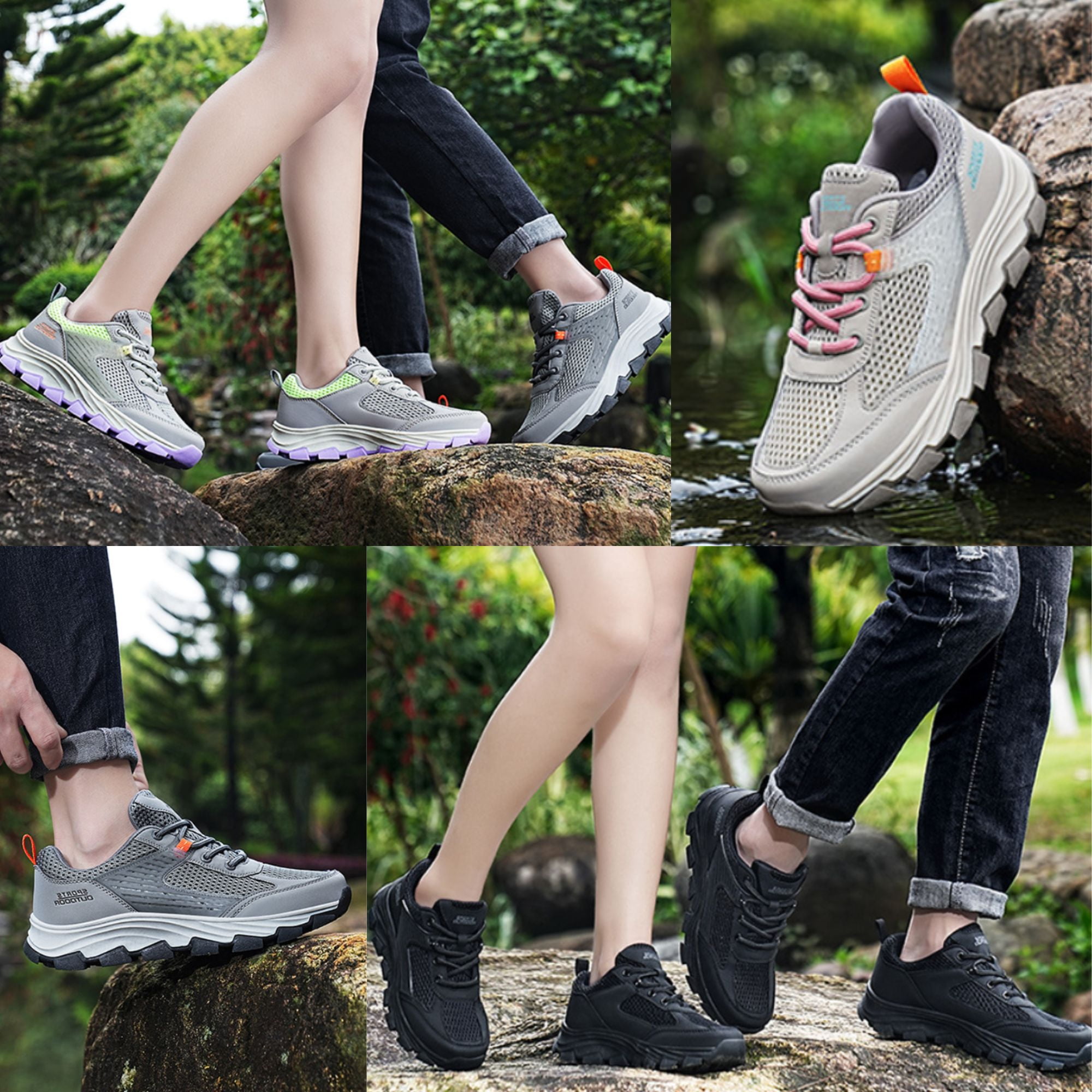 PPCHVOMEY Women's Hiking Sneakers Breathable Lightweight Walking Shoes Orthopedic Support Arch Comfort Trail Running Gym Workout Shoes