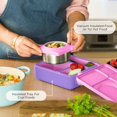 thumbnail image 3 of Contenedor de Comidas OmieBox Kids Bento Aislado con 3 Compartimentos, 3 of 7