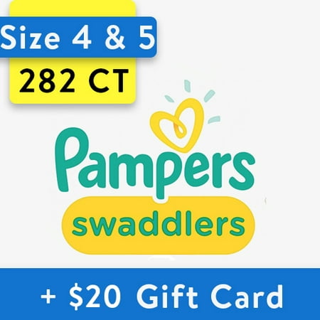 [Save $20] Size 4 & Size 5 Pampers Swaddlers Diapers- 282 Total