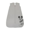 Disney Mickey Mouse 100% Cotton Knit Wearable Blanket Grey & Black - Size Medium 6-12 Mo.