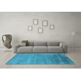 thumbnail image 3 of Ahgly Company Indoor Round Oriental Light Blue Industrial Area Rugs, 8' Round, 3 of 4