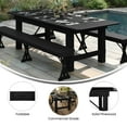 thumbnail image 4 of Flash Furniture 9' x 40" Rectangular Black Wash Commercial Farmhouse Folding Table, Antique Rustic Solid Pine Dining Room Table with Foldable Locking Legs, 4 of 17