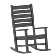 thumbnail image 2 of Emma + Oliver Contemporary Rocking Chair, All-Weather HDPE Indoor/Outdoor Rocker in Gray, 2 of 11