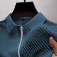 thumbnail image 6 of Mens Polo Shirts Textured Short Sleeve Casual Collared Shirt Moisture Wicking Quick Dry, 6 of 6