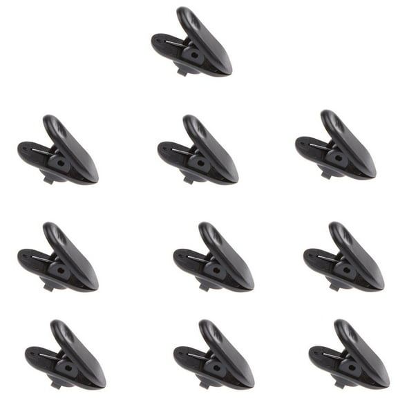 10Pieces Earph Earpiece Clip Nip Clamp Holder Mount Headph Wire Clamp Holder Wire Lapel Clip Black