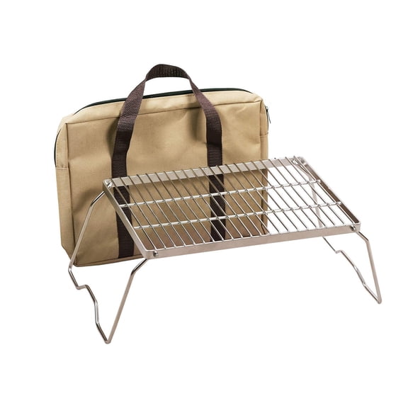 RedSwing  Small Folding Campfire Grill, 304 Stainless Steel Firepit Grill Grate, Heavy Duty Portable Camping Grill with Carrying Bag for Outdoor Cooking Backpacking Hiking Picnics BBQ