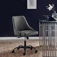 thumbnail image 2 of Modway Designate Swivel Vegan Leather Office Chair, Black Gray, 2 of 10