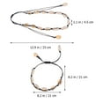 thumbnail image 4 of Natural Shell Braided Bracelet Set Simple Women Decoration Necklace Bracelet (Black), 4 of 9