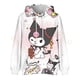 thumbnail image 1 of Sanrio-Sudadera con capucha de Hello Kitty Kuromi para mujer, chaqueta estética Kawaii Y2K, camisa de calle Punk, sudadera Harajuku, ropa, 1 of 4
