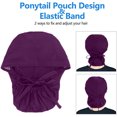 thumbnail image 3 of Xfvqtps Scrubs Cap for Women Nurse Caps for Women Nursing Working Caps with Button Adjustable Elastic Scrub Hats Purple, 3 of 6
