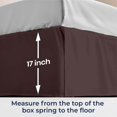 thumbnail image 4 of SGI bedding 17 inch Drop Bed Skirt King Size Platform Style, Classic Tailored Look, Elegant Pleated Style Dust Ruffle, Split Corners, Wrinkle Resistant Microfiber - Chocolate, 4 of 8