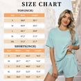 thumbnail image 5 of TEMOFON Women's 2 Piece Striped Lounge Set, Summer Casual Comfy Short Sleeve Top & Matching Shorts Loungewear Set, 5 of 9