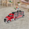thumbnail image 4 of Camión de juguete portador y 6 Mini coches juego conjunto transporte coche Camiones de Sunnimix camión portacoches para niños, 4 of 7