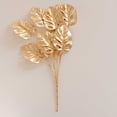 thumbnail image 2 of BalsaCircle 4 Metallic Gold Artificial Monstera Leaves Bushes Wedding Party Decorations, 2 of 8