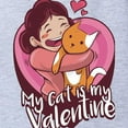 thumbnail image 2 of CafePress - My Cat Is My Valentine - Cute Infant Baby Football Bodysuit, 2 of 3