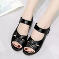 thumbnail image 3 of Summer new sandals women's flat non-slip velcro mom shoes flat heel plus size women's shoes, 3 of 5