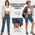 thumbnail image 3 of FEN AI Hiking Pants Women Zip Off Pants Lightweight Quick Dry Cargo Trousers Convertible Shorts, 3 of 9