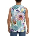 thumbnail image 4 of Easygdp Cactus Men's Breathable Tank Tops Sleeveless Sporty T Shirts for Basketball, Mountaineering, Bodybuilding -X-Large, 4 of 8