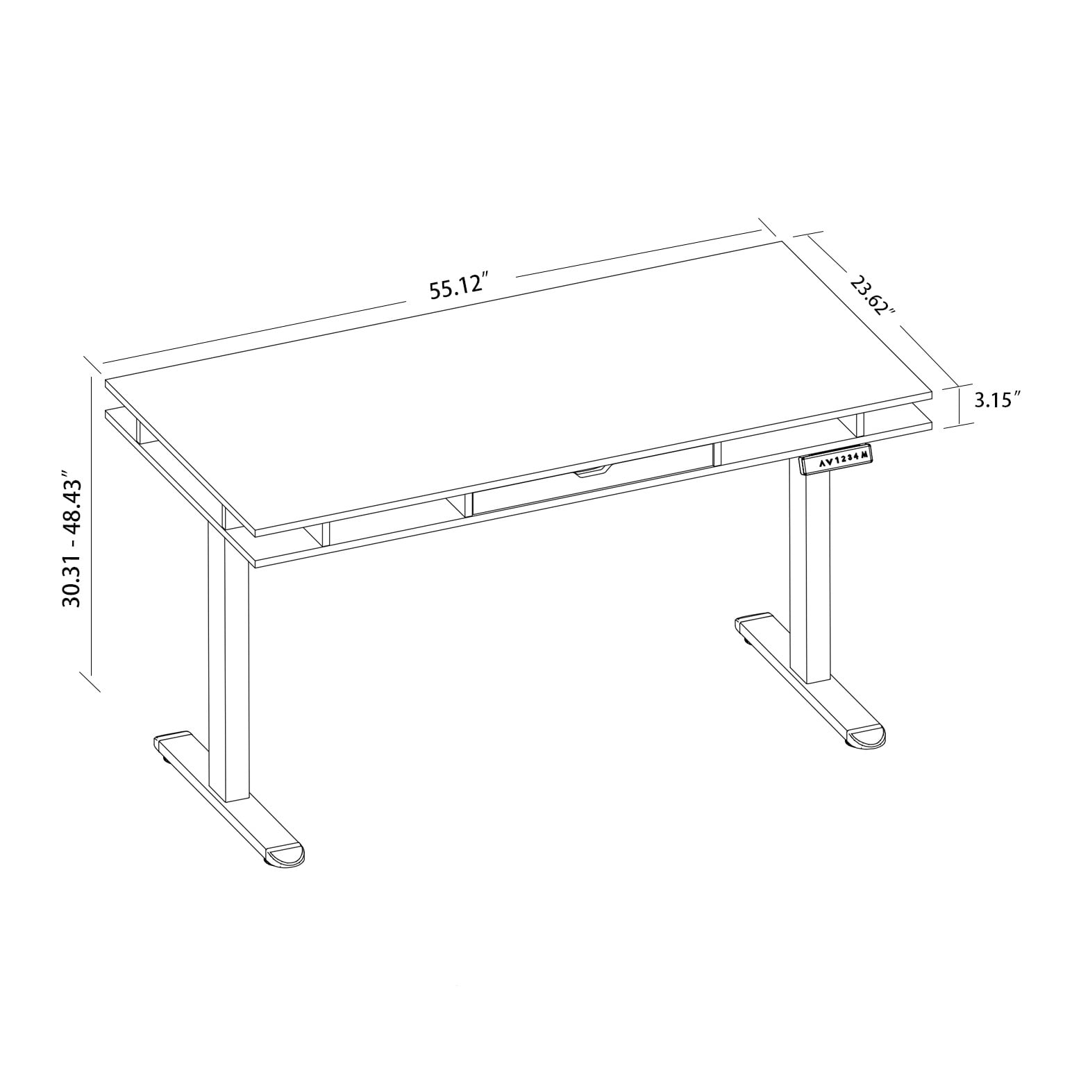 Resenkos Height Adjustable Computer Gaming Standing Desk Home Office Write Study Table, Black Metal Frame Resenkos Height Adjustable Computer Gaming Standing Desk Home Office Write Study Table, Black Metal Frame