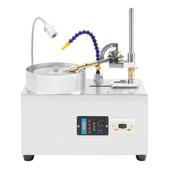 Professional Gem Faceting Machine - 180W 2800RPM with Diamond Wheel, LED Light & Water Pump for Jewelry Making