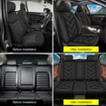 thumbnail image 4 of DIKSOAKR Car Seat Covers Fit for Mazda 3 2010-2019 Full Set Seat Covers Waterproof Leather Seat Cover Cushion Protector Airbag Compatible (2 Row 5 Seat,Black), 4 of 7