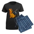 thumbnail image 5 of CafePress - Fishing Cartoon Dog Women's Dark Pajamas - Women's Short Sleeve Print T-Shirt and Pants Dark Cotton Pajama Set, 5 of 7