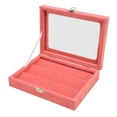 thumbnail image 3 of Pin Jewelry Display Case, Flocking Lining Easy Cleaning Pink Medal Frame Box Dustproof Protective With Lock Buckle For Brooch Collection Pink Small, 3 of 8