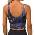 thumbnail image 3 of Lsque Mystery House Halloween Night Printed Women'S Sports Bra, Compression, Moisture Wicking, High-Impact Sports Bra For Women,Supportive sports bra-Large, 3 of 9