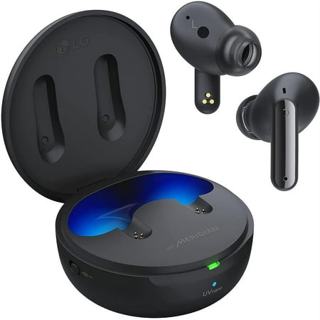 Open Box LG TONE Free True Wireless Bluetooth FP9 Earbuds with UVnano Charging Case Black