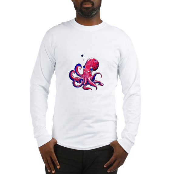 CafePress - Squid Love Long Sleeve T Shirt - Unisex Cotton Long Sleeve T-Shirt