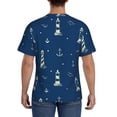 thumbnail image 3 of Qekee Lighthouses and Anchors Classic Fit T-Shirt Men's Shirt Men's Tight Short Sleeves for Exercise, Running, Mountaineering - Lighthouses and Anchors, 3 of 9