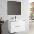 thumbnail image 4 of Ws Bath Collections Perla C70 Perla 30" Wall Mounted Single Basin Vanity Set - Wood, 4 of 4