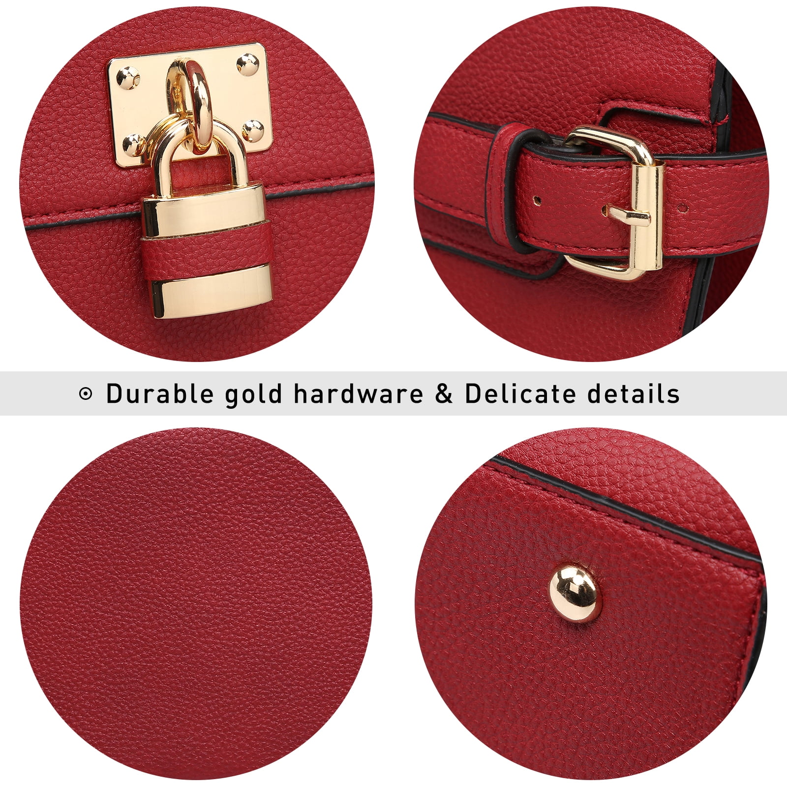 Female Satchel Handbags Shoulder Tote Top Handle Bags with Matching Wristlet Wallet