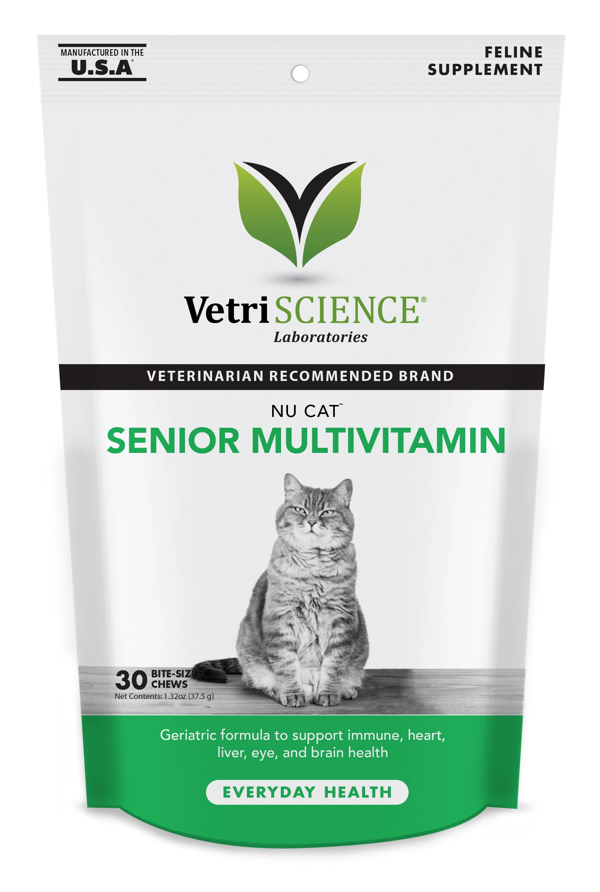 VetriScience Nu Cat Multivitamin, Daily Nutritional Support for Senior