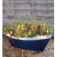 thumbnail image 2 of Plow & Hearth Large Handmade Painted Metal Boat Planter/Container, 2 of 4