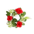 thumbnail image 4 of Centros De Mesa Con Forma De Anillo De Vela, Elegante Regalo Ideal, Corona Artificial Para Fiesta, Hogar, Color Rojo, 4 of 8