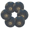 thumbnail image 3 of 6 Pcs Drink Coasters with Holder 3.94in Woven Coasters for Drinks Mysterious Celestial Pattern Coaster Set for Protection Table, 3 of 7