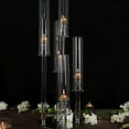 thumbnail image 5 of BalsaCircle 32" Clear 5 Arm Round Crystal Glass Candelabra Taper Candle Holder Party Events Decorations, 5 of 8