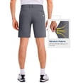 thumbnail image 2 of PULI Men’s Golf Shorts 9" Inseam Stretch Water-Resistant Quick Dry 5 Pockets Casual Travel Hiking, 2 of 7