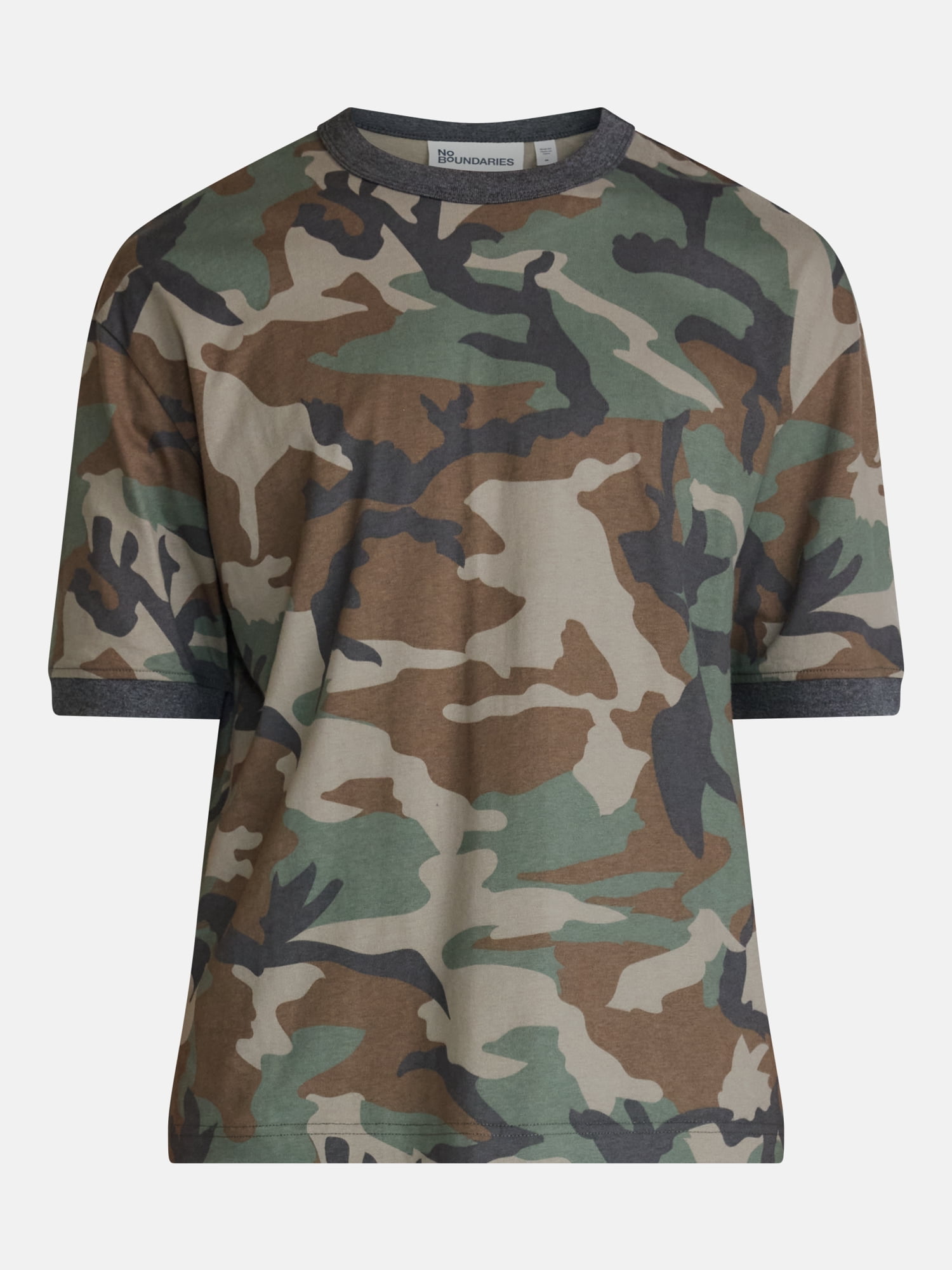 No Boundaries Cotton Ringer Tee, Men's & Big Men’s XS-3XL