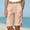 Beige, variant on No Boundaries Bermuda Shorts for Women Knee Length High Waisted Side Split Elastic Waist Casual Long Shorts