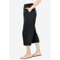 thumbnail image 3 of Woman Within Plus Size 7-Day Elastic-Waist Stretchy Knit Capri, 3 of 6