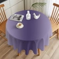 thumbnail image 3 of Grey Dark Purple Gradient Round Tablecloth 54 inches Minimalist Ombre Modern Art Waterproof Oil-Proof Table Cloth Round Table Cover for Holiday Party Picnic Dinner Decor Indoor and Outdoor Use, 3 of 9